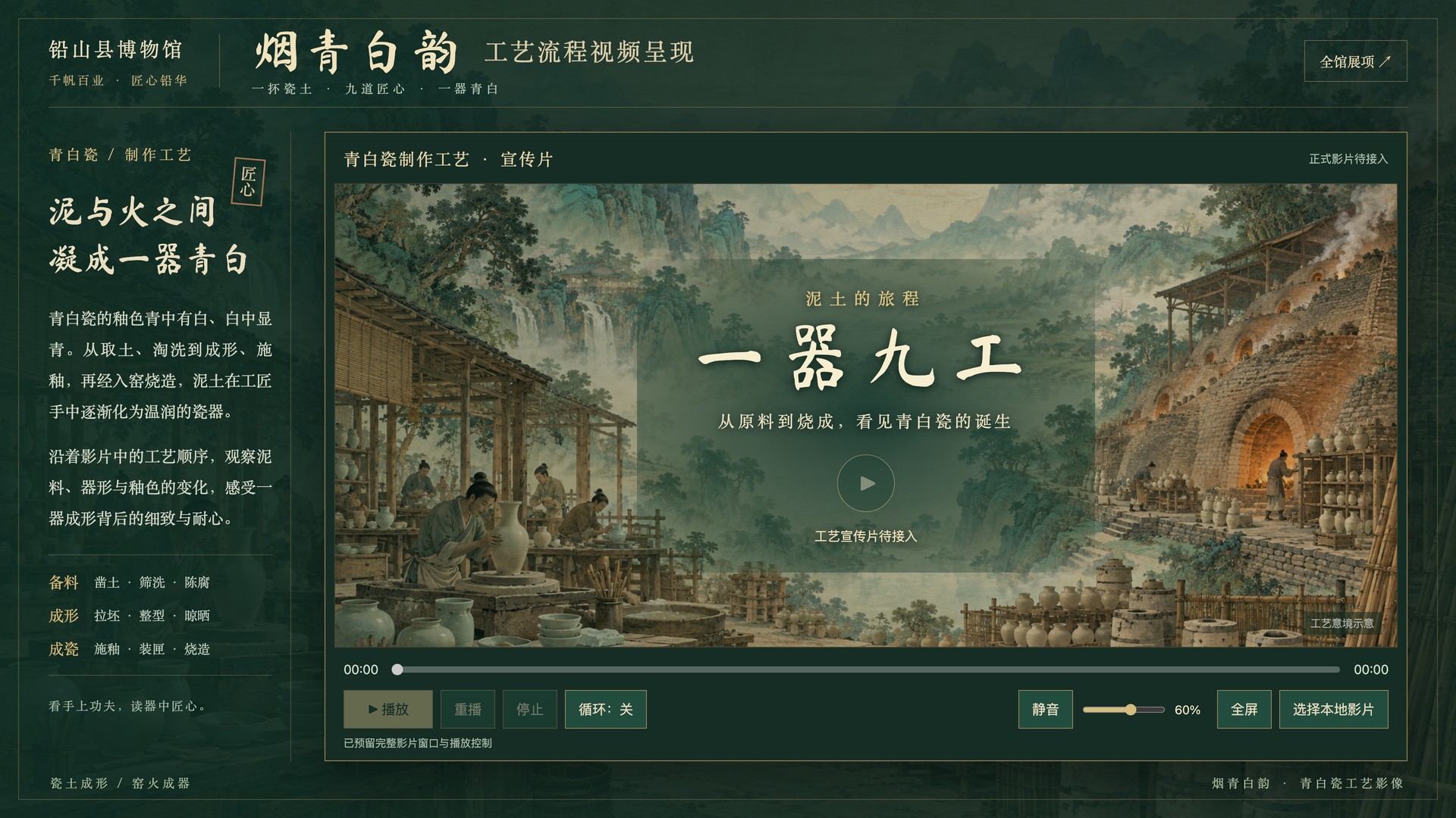 烟青白韵工艺流程视频呈现首页